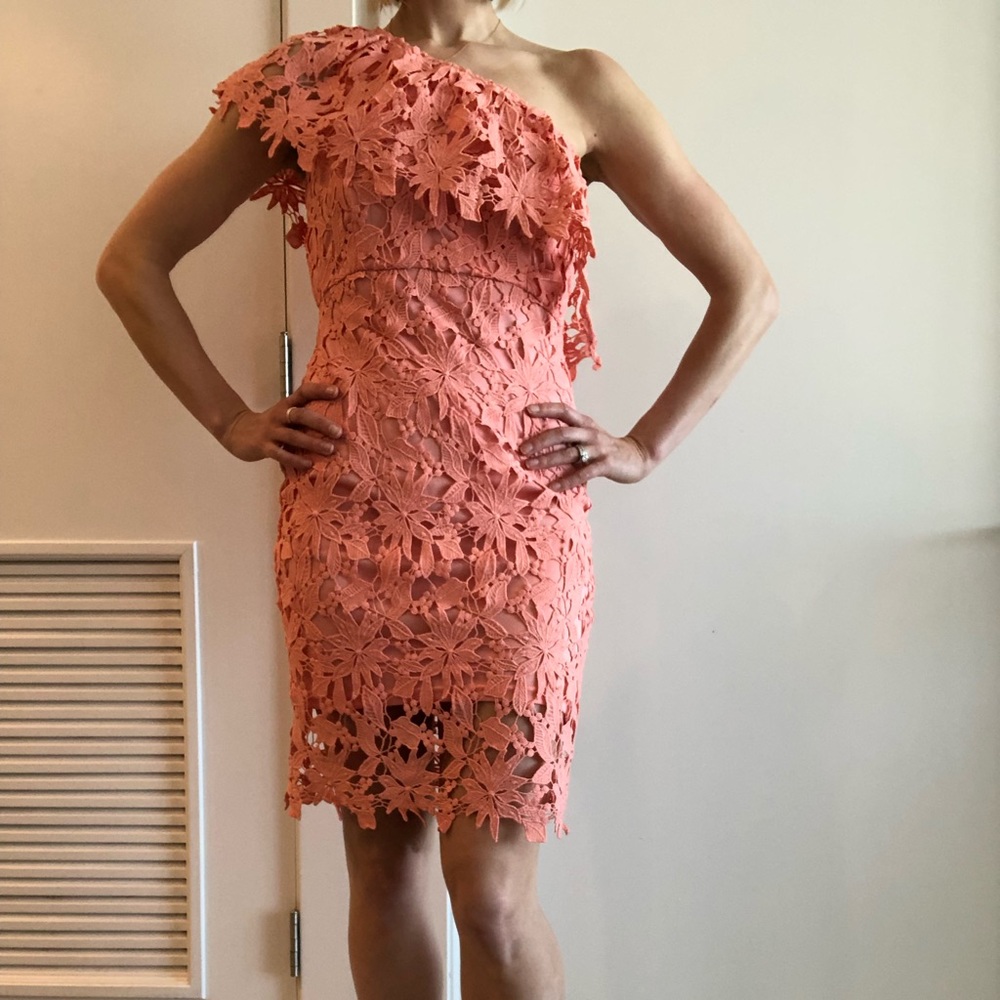 Coral Spring cocktail dress